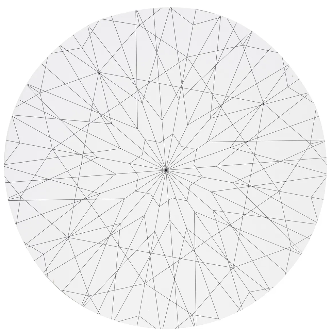Stort rundt lærred med trykt motiv – diamantmønster, diameter 51 cm