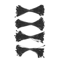 Støvdragere, dekorationsstøvdragere til foldning af papirblomster, 200 stk. sorte, længde 6,5 cm