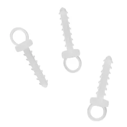 Styroporkroge, plastkroge til ophængning af styropor. 100 stk. L. 3,5 cm