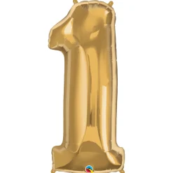 Talballon 1 Guld 66 cm