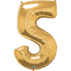 Talballon 6 Guld 66 cm