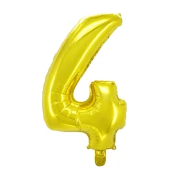 Talballon 4 Guld 60 cm