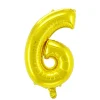 Talballon 6 Guld 60 cm
