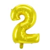 Talballon 2 guld 32 cm