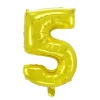 Talballon 6 guld 32 cm