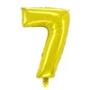Talballon 7 guld 32 cm