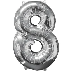 Talballon 9 Sølvfolie