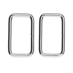 Taskespænde 2-pak – 47×23 mm, sølvfarvet. Maks. rembredde 45 mm