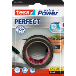 Tesa Extra Vævtape 38 mm Sort