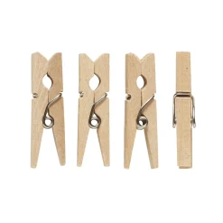 Tøjklemmer natur 30 mm 48 stk.