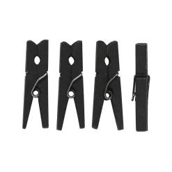 Tøjklemmer sort 30 mm 48 stk.