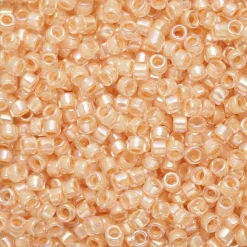 TOHO-perler 11/0 – abrikos rainbow, 794 IC rainbow crystal/apricot-lined