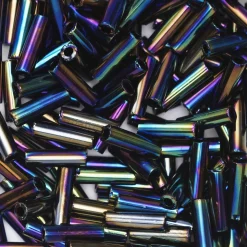 TOHO-perler bugle, aflange glasperler 6 mm olieskinnende