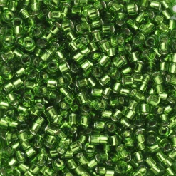 TOHO-perler 11/0 – grøn, 27 Silverlined peridot