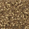 TOHO-perler 11/0 – guld transparent mat, 989FM Frosted gold-lined crystal