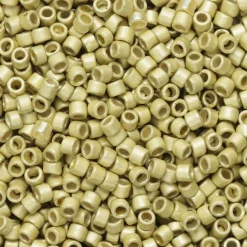 TOHO-perler 11/0 – gulgrøn metallic mat, PF559F PF galvanized matte yellow gold