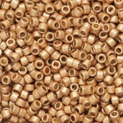 TOHO-perler 11/0 – rødbeige metallic, PF551F PF galvanized matte rose gold