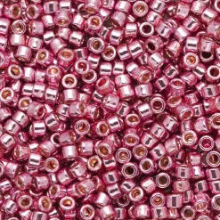 TOHO-perler 11/0 – rosa metallic, PF553 PF galvanized pink lilac