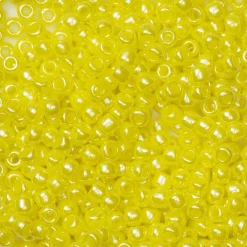TOHO-perler runde 11/0 – gul, 128 Opaque lustered dandelion