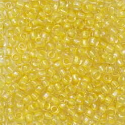 TOHO-perler runde 11/0 – klar gul, 192 Yellow lined Crystal