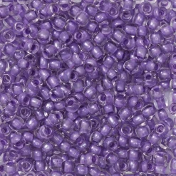 TOHO-perler runde 11/0 – klar lilla, 943 Lilac lined Crystal
