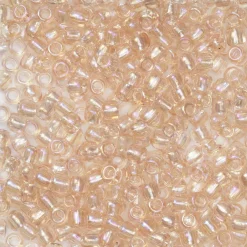 TOHO-perler runde 11/0 – lakserosa, 169 Transparent rainbow rosaline