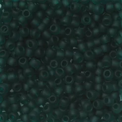 TOHO-perler runde 11/0 – mat grønblå, 7BDF Transparent frosted teal