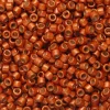 TOHO-perler 11/0 – rust metallic mat, PF562F PF galvanized matte saffron