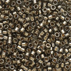 TOHO-perler 11/0 – sortgylden metallic, 993 Gold-lined black diamond