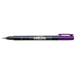 Tombow Brush Fudenosuke Hard Tip, pen med hård penselspids og lilla tusch