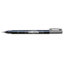 Tombow Brush Fudenosuke Hard Tip, pen med hård penselspids og grå tusch