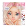 TOPModel Dress Me Up Face stickerbog, 24 sider og 7 ark med klistermærker. 17,5×18 cm