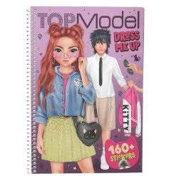 TOPModel Dress me up stickersbog Rebel Kitty + 160 stickers. 24 sider, 18×26,2×1 cm