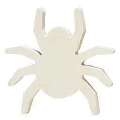Træfigur halloween edderkop – højde 15 cm, bredde 14,5 cm, tykkelse 1,7 cm