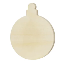 Træfigur julekugle – højde 15 cm, bredde 16,4 cm, tykkelse 1,7 cm