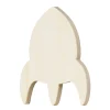 Træfigur Rumskib – højde 15 cm, bredde 11 cm, tykkelse 1,7 cm