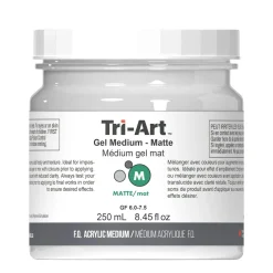 Tri-Art Gel Medium Matte 250 ml, mat, gelbaseret fortykningsmiddel til akrylfarver