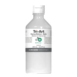 Tri-Art Glazing Medium Matte 250 ml, laserende mat medium til akrylfarve
