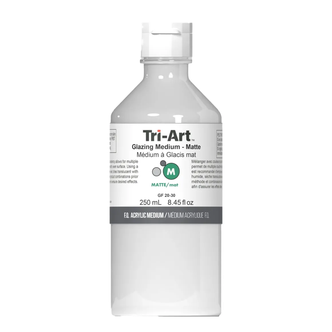 Tri-Art Glazing Medium Matte 250 ml, laserende mat medium til akrylfarve