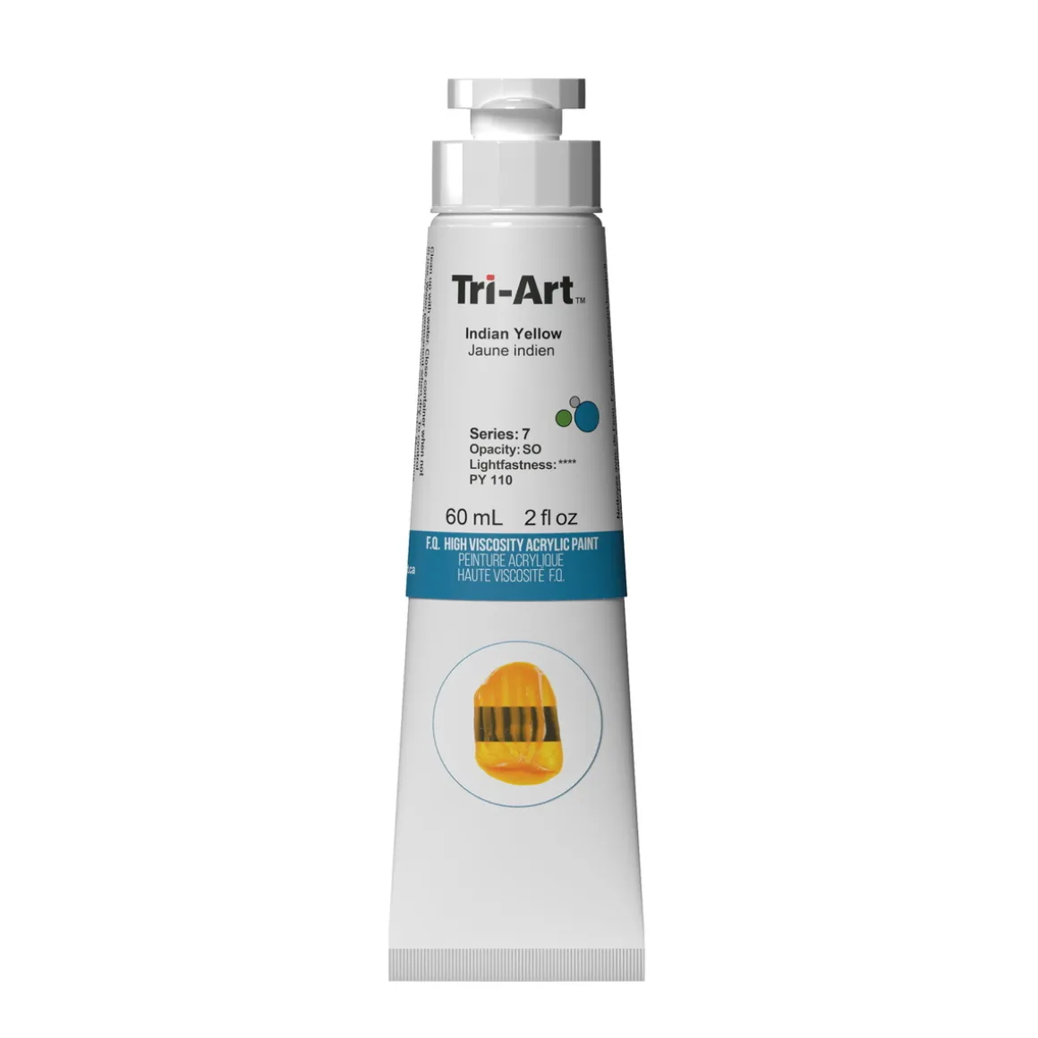 Tri-Art High Viscosity akrylfarve 60 ml India Yellow