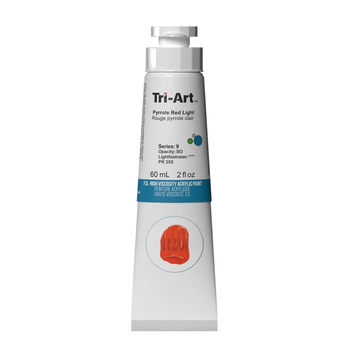 Tri-Art High Viscosity akrylfarve 60 ml Pyrrole Red Light