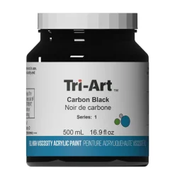 Tri-Art High Viscosity akrylfarve 500 ml Carbon Black
