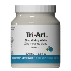Tri-Art High Viscosity akrylfarve 500 ml Zinc Mixing White