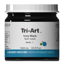 Tri-Art High Viscosity akrylfarve 1000 ml Ivory Black