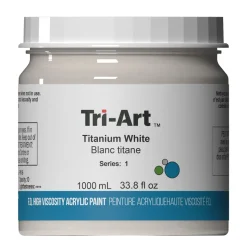 Tri-Art High Viscosity akrylfarve 1000 ml Titanium White
