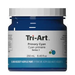 Tri-Art High Viscosity akrylfarve 250 ml Primary Cyan