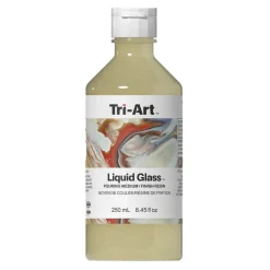 Tri-Art Liquid Glass Pouring Medium 250 ml – kan også bruges som resinlignende lak til akrylfarve