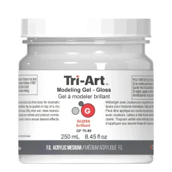 Tri-Art Modeling Gel, blank gelbaseret modelleringspasta/strukturpasta, 250 ml