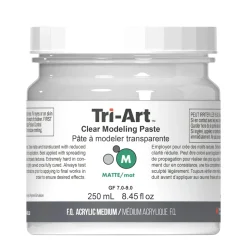 Tri-Art Modeling Paste Clear 250 ml, transparent modelleringspasta til struktur på lærred