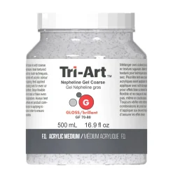 Tri-Art Nepheline Gel Coarse 500 ml, groft granulerende medium til akrylmaling